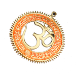 Om Chakar Orange- 8 × 8Inches