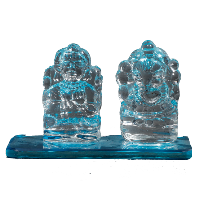 Blue Laxmi Ganesh - 3 × 4 Inches
