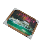 Forest Waterfall Pink Tree Beauty Photo Frame - 9 × 13 Inches | For Home Decor And Gifts