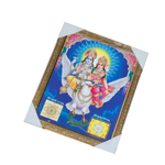 Lord Vishnu Bhagwan And Goddess Lakshmi Photo Frame - 12 × 10 Inches | For Pooja Temple | Home Decor And Gifts