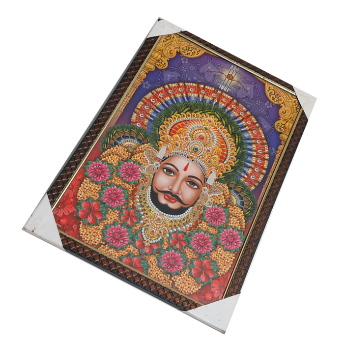 Shree Shyam Baba Photo Frame - 20 × 13 Inches | For Pooja Temple | Home Decor And Gifts