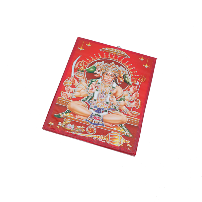 Lord Punch Mukhi Hanuman Photo Frame - 12 x 8 Inches | For Pooja Temple | Home Decor And Gifts