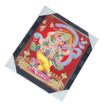 Lord Ganesha Photo Frame - 11 × 10 Inches | For Pooja Temple | Home Decor And Gifts