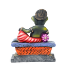 Lord Ganesha Is Sitting On The Throne Terracotta Clay Murti Idol - 7 × 4 Inches | For Pooja Temple And Home Decor