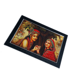 Lord Krishan And Goddess Radha Photo Frame - 14 × 20 Inches | For Pooja Temple | Home Decor And Gifts