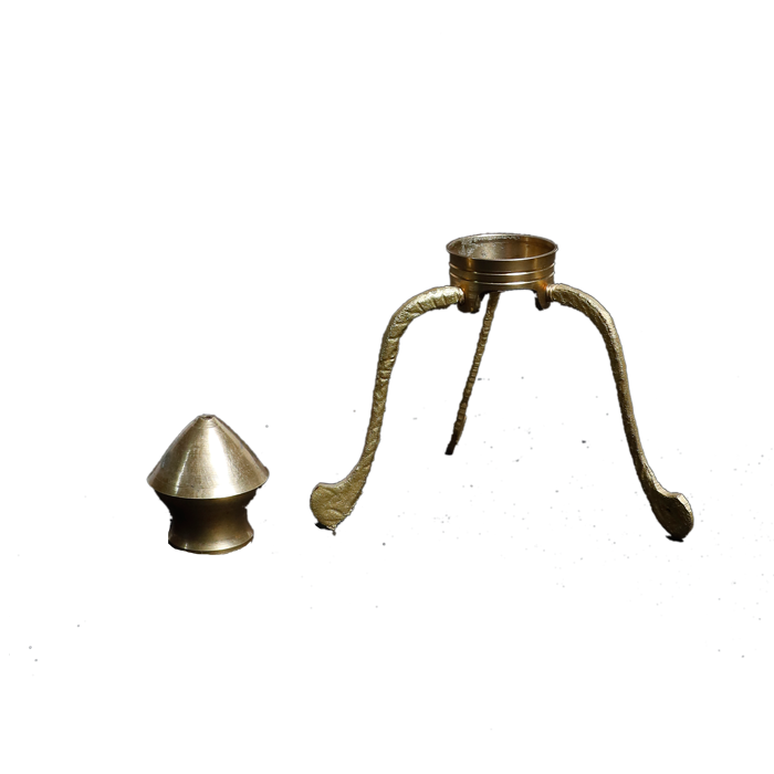 HS GEMS & Crafts Brass Lota for Puja Tripai Lota