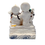 God Shiv Parivar Marble Dust Murti Idol - 7 x 5 Inches | Shiv Parvati Family | For Pooja Temple