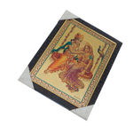 Goddess Radha And Lord Krishan Are Swinging Together Photo Frame - 9 × 13 Inches | For Pooja Temple | Home Decor And Gifts