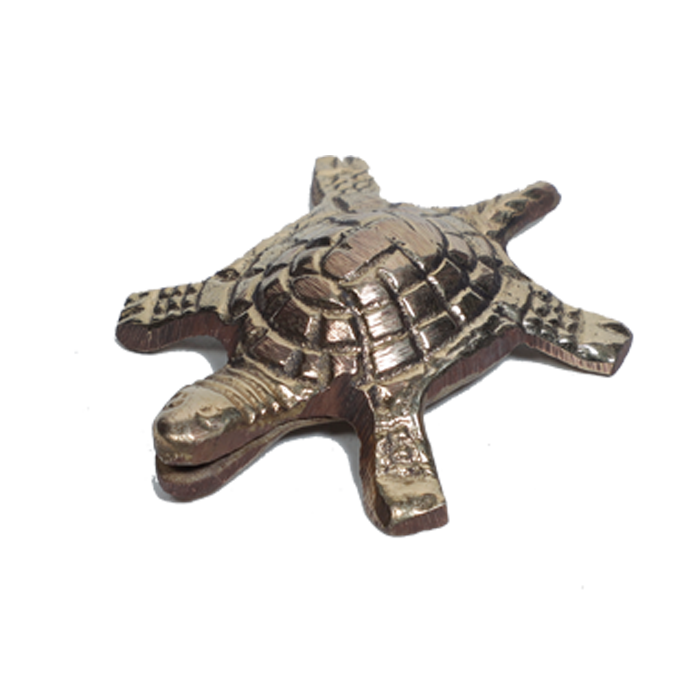Antique Brass Turtle - 3.4 × 3.4 Inches