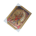 Goddess Durga Mata Is Sitting On The Lion Photo Frame - 13 × 10 Inches | For Pooja Temple | Home Decor And Gifts