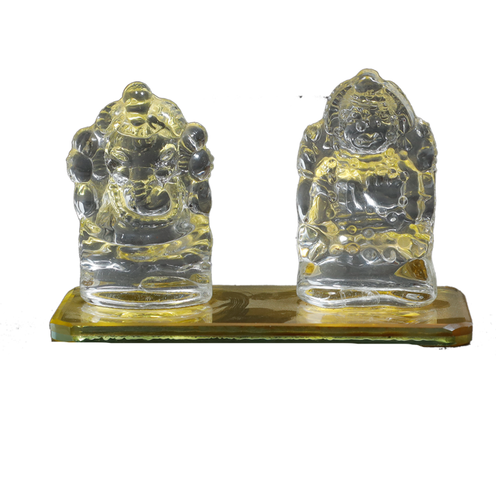 yellow Laxmi Ganesh - 3 × 4 Inches