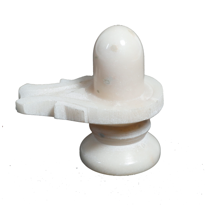 Shivling White -3.5 × 4 Inches