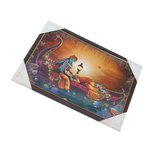 Goddess Radha And Lord Krishan Photo Frame - 20 × 13 Inches | For Pooja Temple | Home Decor And Gifts