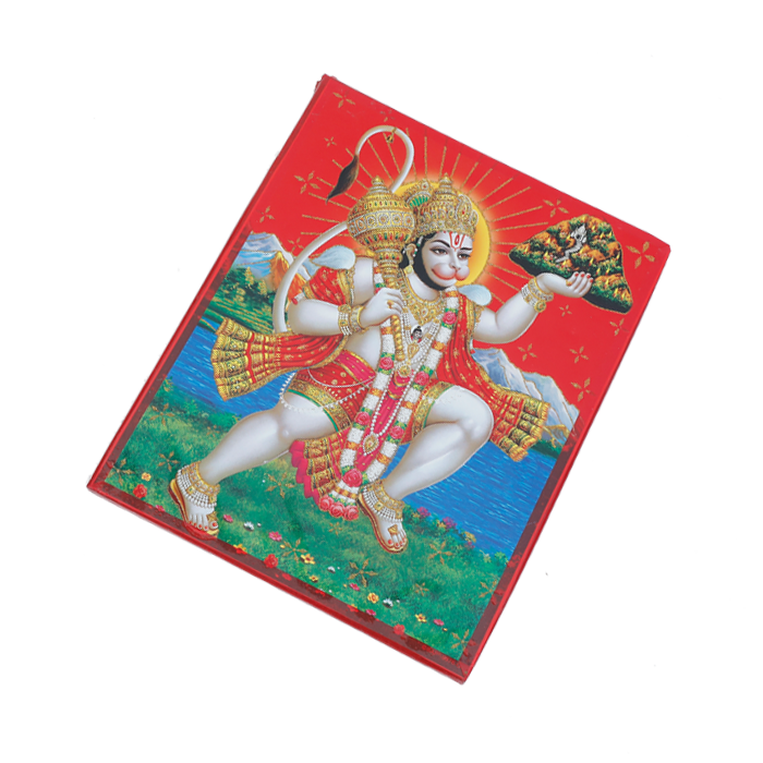 Hanuman Ji Holding A Mountain In His hand Photo Frame - 12 x 8 Inches | For Pooja Temple | Home Decor And Gifts