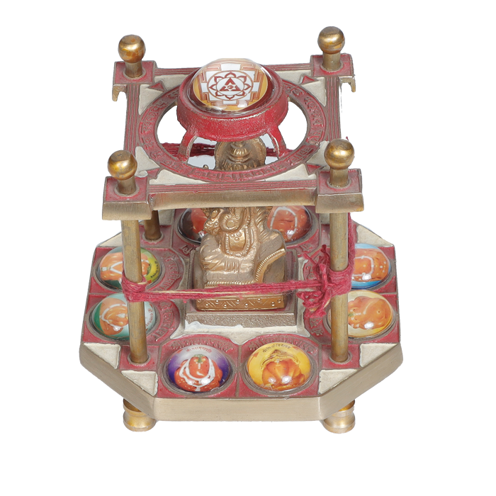 Sri Ashtavinayak ( Eight Ganesha ) Yantra Chowki - 5 × 5 Inches