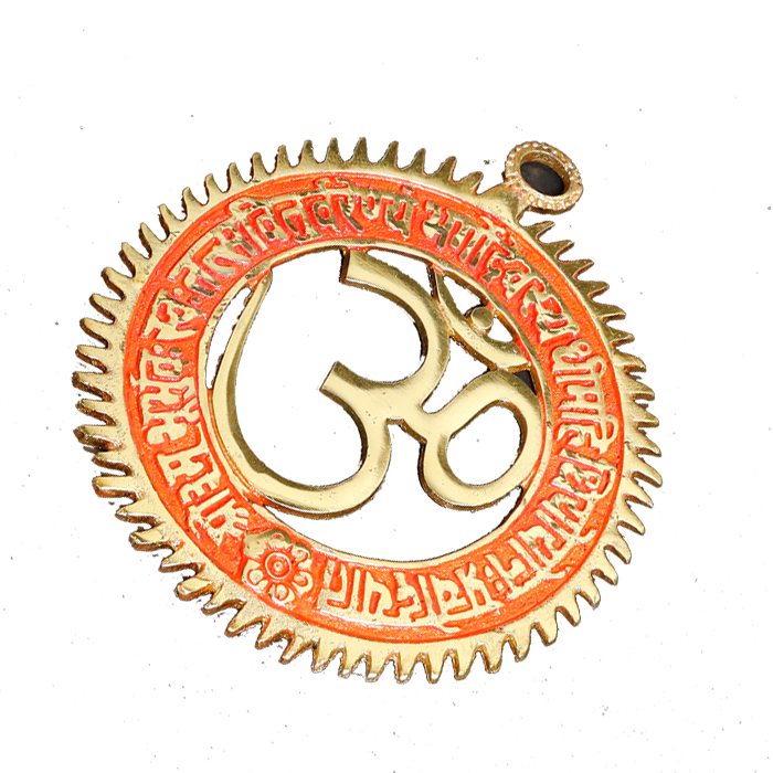 Om Chakar Orange- 5 × 5Inches