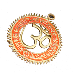 Om Chakar Orange- 5 × 5Inches
