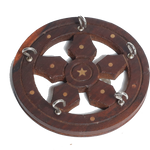 Wooden Round Key Holder - 6 × 6 Inches