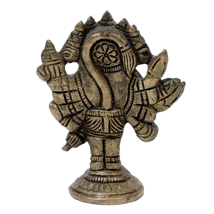 Brass Murti Panchmukhi Hanuman Ji - 3 × 2.5 Inches | For Pooja Temple | Home Decor And Gifts