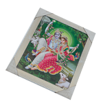 Goddess Radha And Lord Krishan Are Swinging Together Photo Frame - 9 × 13 Inches | For Pooja Temple | Home Decor And Gifts