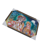 Goddess Radha And Lord Krishan Photo Frame - 20 × 13 Inches | For Pooja Temple | Home Decor And Gifts