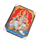 Goddess Saraswati Mata Sitting on Swan Photo Frame - 25 × 19 Inches | For Pooja Temple | Home Decor And GIfts