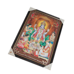 Shree Satyanarayan Bhagwan Photo Frame - 20 × 13 Inches | For Pooja Temple | Home Decor And Gifts