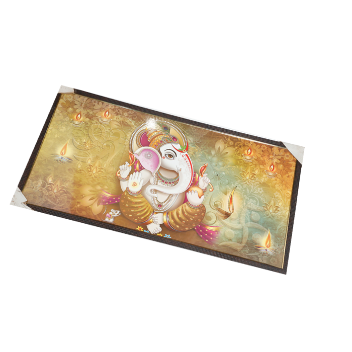 Lord Ganesha Photo Frame - 20 × 40 Inches | For Pooja Temple | Home Decor And Gifts