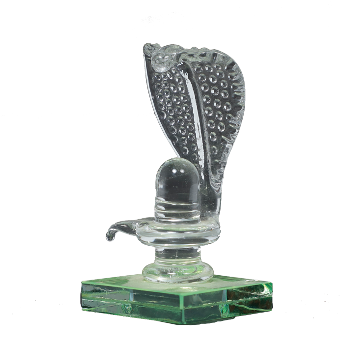 Handcrafted Glass Shiva Lingam Shiv Ling Idol for Daily Pooja and Home Decor