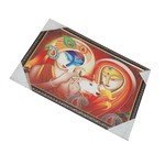 Goddess Radha And Lord Krishan Photo Frame - 20 × 13 Inches | For Pooja Temple | Home Decor And Gifts