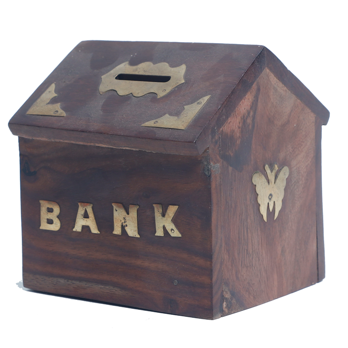 Wood Coin Bank for Kids and Adults