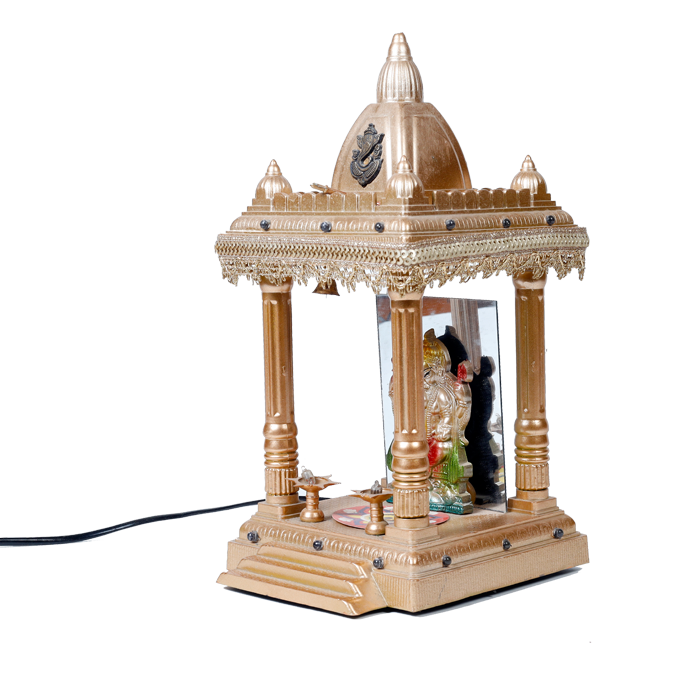 Ganesh JI - 11 × 6 Inches | Golden Floor Rested Home Temple Light