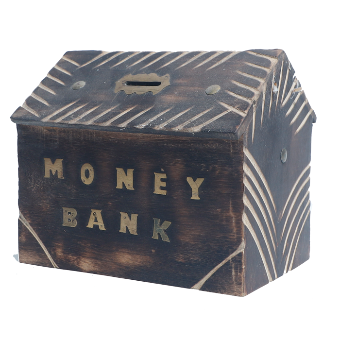 Wood Coin Bank for Kids and Adults