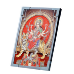 Goddess Durga Mata Is Sitting On The Lion Photo Frame - 7 × 5 Inches | For Pooja Temple And Home Decor