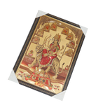 Goddess Durga Mata Is Sitting On The Lion Photo Frame - 25 × 17 Inches | For Pooja Temple | Home Decor And GIfts