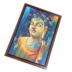 Lord Buddha Ji Photo Frame - 30 × 22 Inches | For Pooja Temple | Home Decor And Gifts