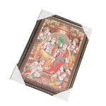 Lord Ram Darbar With Ram, Laxman, Sita And Hanuman Photo Frame - 19 × 13 Inches | For Pooja Temple | Home Decor And GIfts