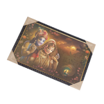 Goddess Radha And Lord Krishan Photo Frame - 13 × 19 Inches | For Pooja Temple | Home Decor And Gifts