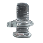 Lightweight Indian Religious Polished Finish Glass Shivling - 2 × 2 Inches