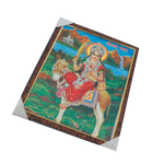 Goddess Sheetala Mata Photo Frame - 17 x 13 Inches | For Pooja Temple | Home Decor And Gifts