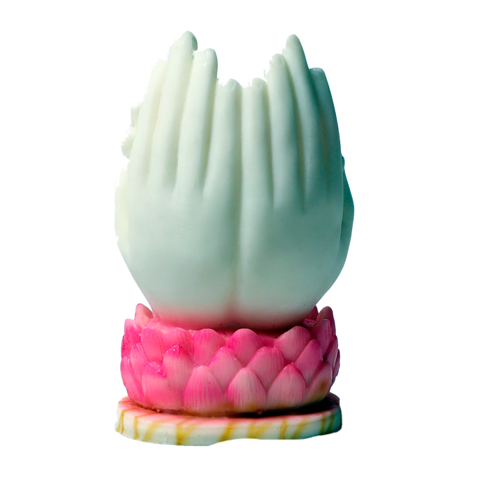 Lakshmi JI & Ganesh Ji Sitting on louts Flower | Marble Dust Murti Idol - 7 x 4 Inches | For Pooja Temple And Home Decor