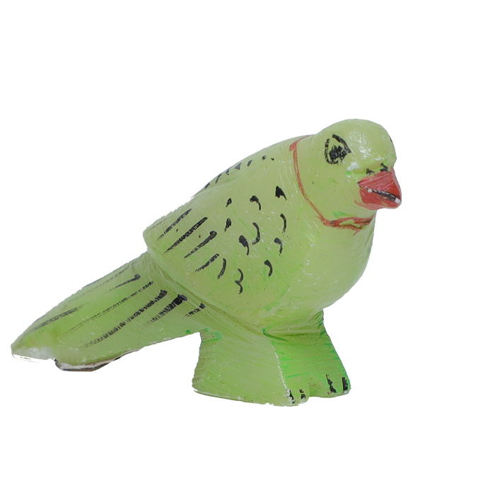 Parrot Display Hand Carved & Painted Balsa Wood Parrot Bird - 1.5 × 3 Inches