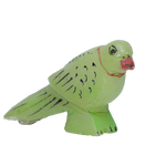 Parrot Display Hand Carved & Painted Balsa Wood Parrot Bird - 1.5 × 3 Inches