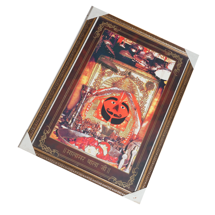 Shree Balaji Maharaj Salasar Photo Frame - 30 × 23 Inches | For Pooja Temple | Home Decor And Gifts