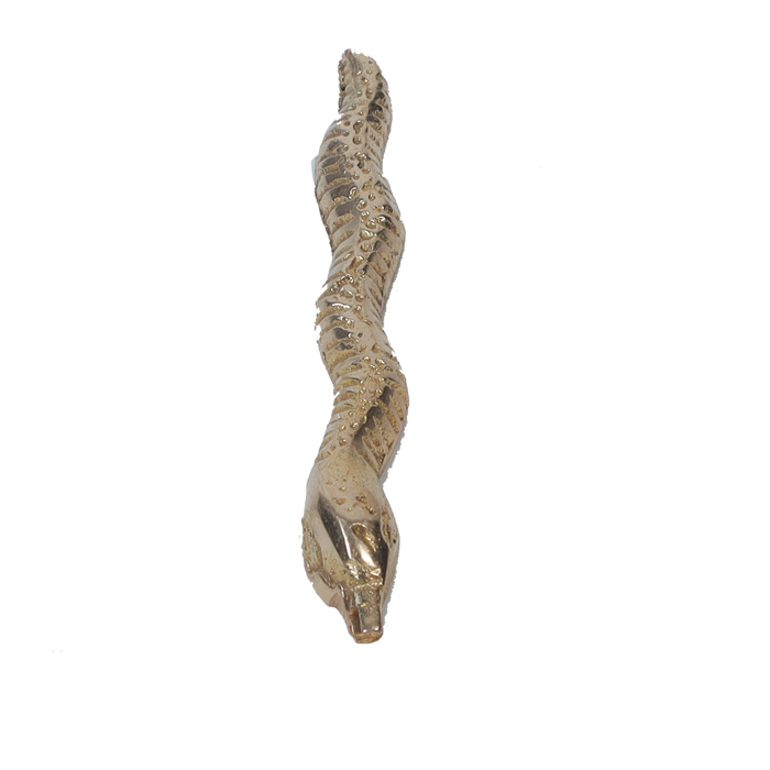 brass snake pendant - 3 × 1 Inches