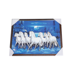 White Horse Photo Frame - 25 × 19 Inches | For Pooja Temple | Home Decor And GIfts