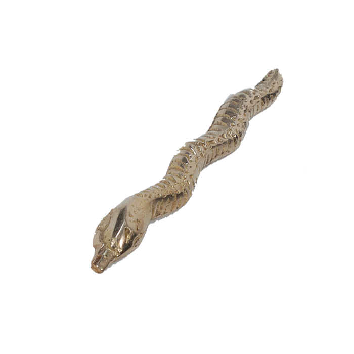 brass snake pendant - 3 × 1 Inches