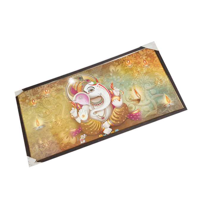 Lord Ganesha Photo Frame - 20 × 40 Inches | For Pooja Temple | Home Decor And Gifts