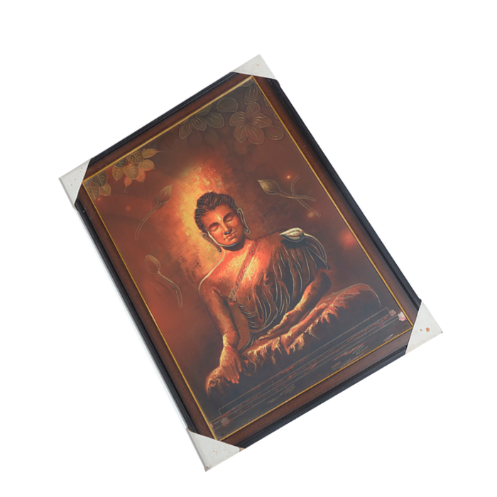 Lord Buddha ji Photo Frame - 30 × 23 Inches | For Pooja Temple | Home Decor And Gifts