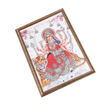 Goddess Durga Mata Is Sitting On The Lion Photo Frame - 30× 23 Inches | For Pooja Temple | Home Decor And Gifts